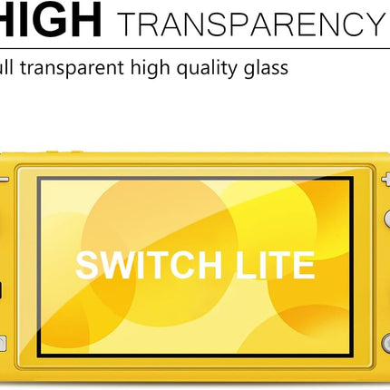 ivoler [4 Pack Screen Protector Tempered Glass for Nintendo Switch Lite, Transparent HD,High Definition,Clear Anti-Scratch with Anti-Fingerprint Bubble-Free Fit Switch Lite 2019