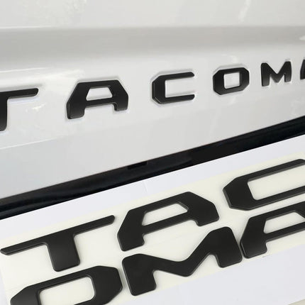 Tailgate Insert Letters Compatible with Tacoma 2016 2017 2018 2019 2020 2021 2022 2023 3D Abs Plastic Emblems with Strong Adhesive Matte Black