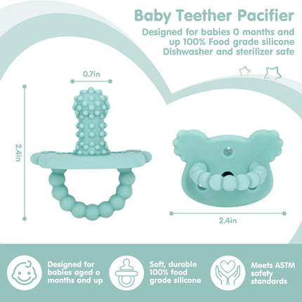 Teething Pacifier, Baby Soothes Sore Gums, BPA Free Freezable