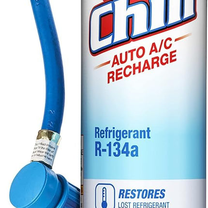 EZ Chill Auto A/C Recharge with Charging Hose and Gauge - Restores and Stops Leaks - 18 Oz