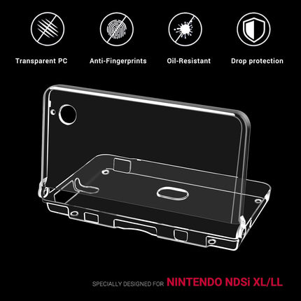 Gimtsui Clear Crystal Hard Shell Protective Case Cover Suitable for Nintendo NDSi XL NDSi LL