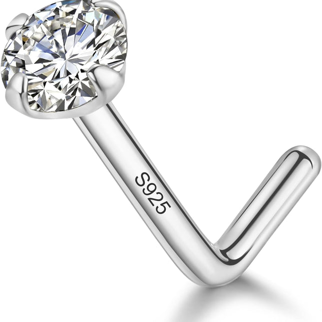 LUCKYJEWUS 925 Sterling Silver Nose Rings Studs for Women Men — Home & Lifestyle