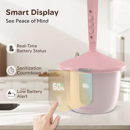 Portable Pink Pacifier Sanitizer with Smart Display - photo 5