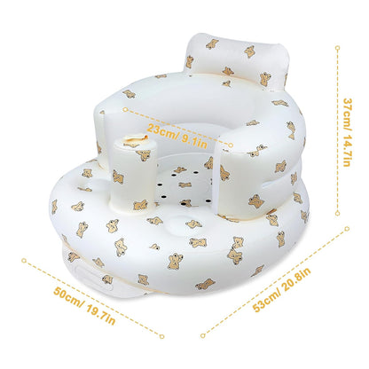 Inflatable Baby Floor Seat for Babies 3 Months & Up - Bear - photo 4