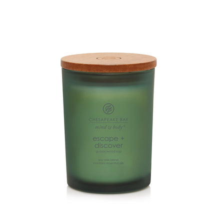 Vela aromática en frasco mediano Serenity + Calm (lavanda y tomillo) decoración para el hogar idea de regalo naranja tiempo de combustión de 50 horas