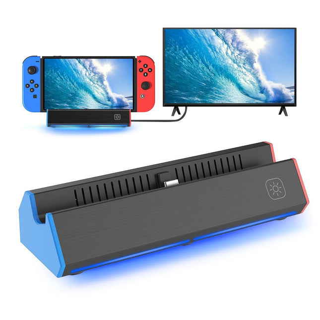 Switch Dock for Nintendo Switch1/OLED, Portable Switch Docking Station with 4K HDMI/USB Port/Type Port, Replacement for
