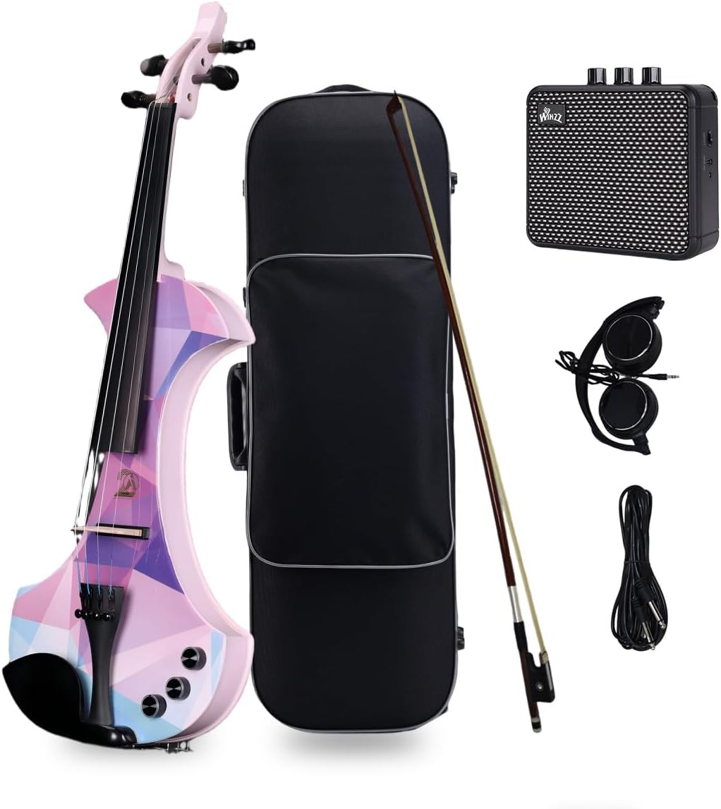 4/4 Electric Violin Set in Crystal Purple