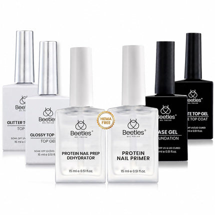 Fortalecimiento y crecimiento de uñas, esmalte de uñas rosa, tratamiento de cuidado de uñas