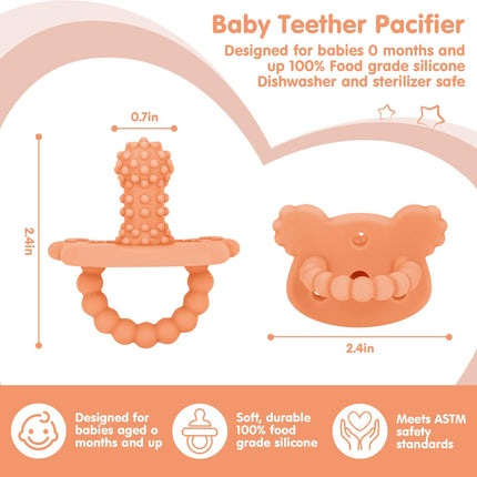 Teether Pacifier, Infant Teething Relief, Chewing BPA Free