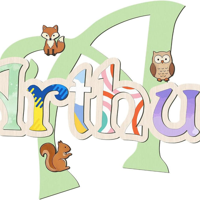 Nursery Name Sign, Custom Wooden Name Sign Customized Baby Shower Gift