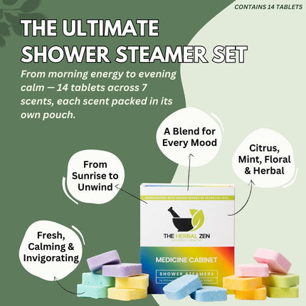 Shower Steamers Aromatherapy Tablets – Variety Pack - Shower Bombs Aromatherapy Made in USA – Valentines Day Gift for Her and Him – Natural Essential Oils – Adult Christmas Stocking Stuffers (14 pack)