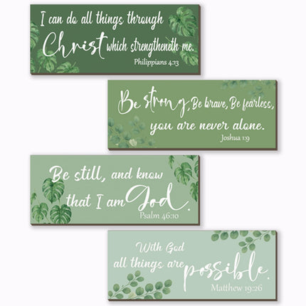 4 Pieces Bible Verses Wall Decor Rustic Wooden Christian Signs Farmhouse Religious Decor for Home Prayer - photo 13