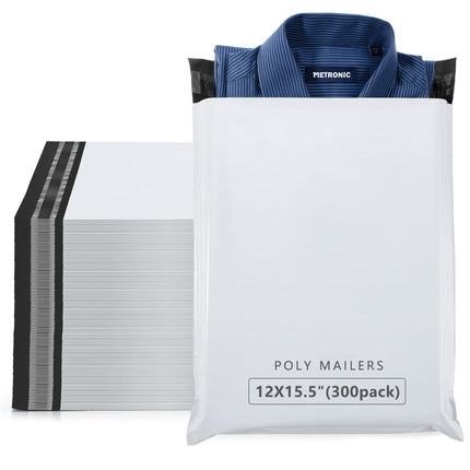 Bolsas de envío de polietileno 12x15.5, 100 piezas, tamaño mediano, para ropa
