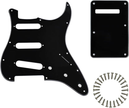 SSS 11 Holes Strat Electric Guitar Pickguard and BackPlate Set for Fender USA/Mexican Made Standard Stratocaster Modern