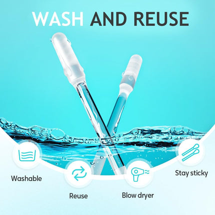 Sticky Ear Cleaning Stick for Adults, Reusable Sticky Ear Cleaner Picks, Gentle Soft Ear Care Cleaning Sticks with Dust Cover (S, 24)