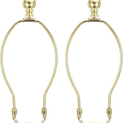 PATIKIL 8 Inch Lamp Harp Kit with Finial, 2 Set Detachable Shade Bracket Holder, DIY Lighting Accessories for Table Floor Lamps, Gold Tone