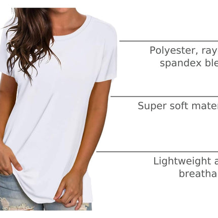 Womens Loose Fit Tshirts Short Sleeve Summer Tops Casual Workout Yoga Tunic T Shirts Tops
