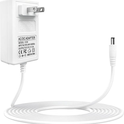 10ft Power Cord for 4moms mamaRoo 4/2, 12V 3A Charger for RockaRoo Baby Swing, mamaRoo 2015 Infant Seat/Model 1037, 1026, 4M-005 3m Charging Cable, AC Adapter
