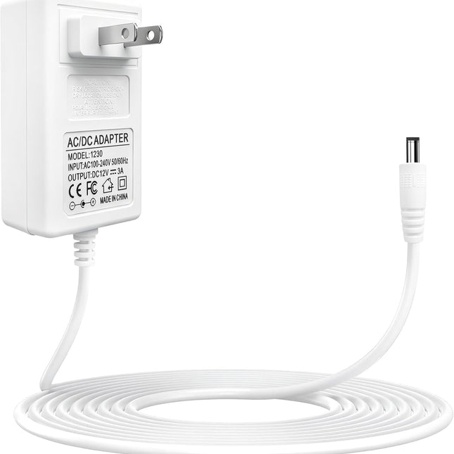10ft Power Cord for 4moms mamaRoo 4/2, 12V 3A Charger for RockaRoo Baby Swing