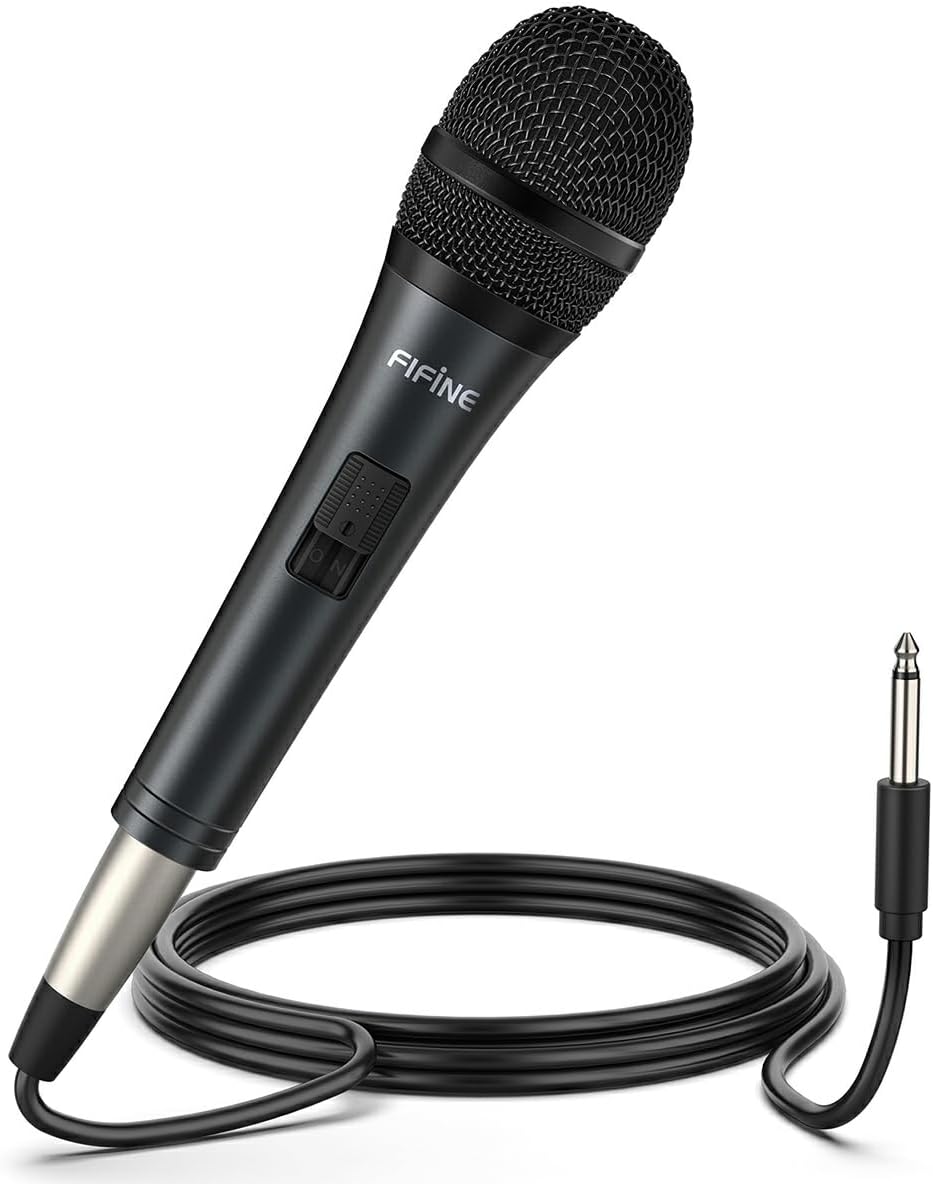 Wired Dynamic Karaoke Vocal Microphone with 14.8 ft Cable