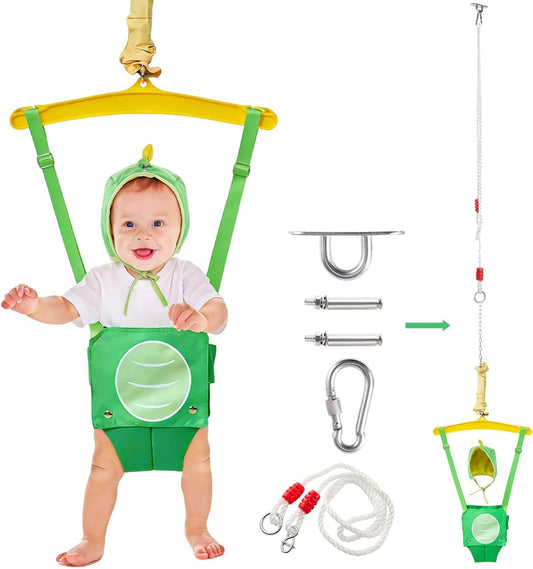 Baby Jumper with a Ceiling Hook for 6-24 Months, Baby Door Jumper for Indoor/Outdoor Play, Jumper Doorway with