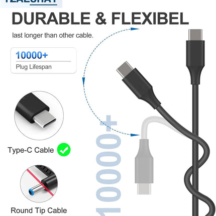 Replacement 65W USB C Laptop Charger Compatible with HP Chromebook and All 65W USB Type C Power Adapter