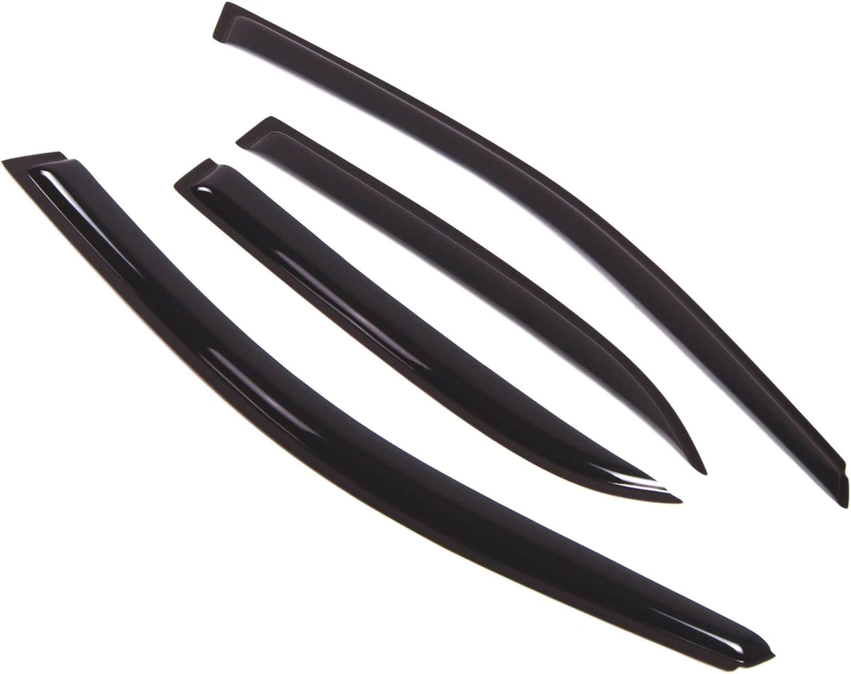 Outside Mount Window Vent Visors Rain Guards for 2001-2006 Lancer, Black Tinted 4-Piece Set