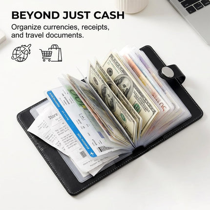 100 Envelope Savings Challenge Book with Password Lock, Money Savings Challenge, A5 Money Saving Budget Binder with Cash Envelopes, Fun to Reach Your Savings Goals (Black)