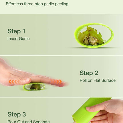 Garlic Press Rocker - Stainless Steel Garlic Crusher, Mincer and Chopper with Peeler & Scraper, Easy Kitchen Gadget for Smashing