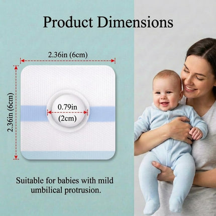 15Pcs Baby Belly Navel Patches, Waterproof Umbilical Hernia Patch with Cotton Pads, Infant Belly Button Corrector for Newborns with Protruding Navel, Gentle Baby Essentials (2.4 x 2.4 inches)