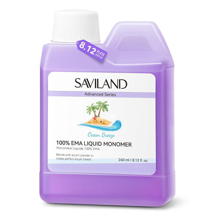 Pure EMA Monomer Acrylic Nail Liquid: Ocean Breeze Acrylic Liquid Scented Monomer Non-Yellowing Nail Monomer Liquid for Acrylic Powder Nail Extension Carving Manicure DIY 240 ml