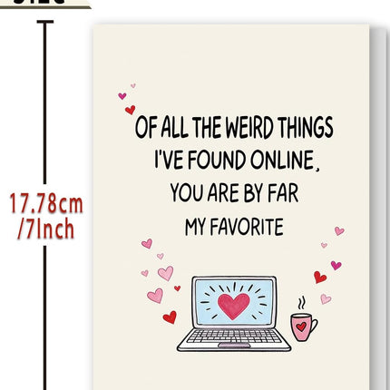 FANCYLUCKY Funny Birthday Cards for Men Women, Romantic Anniversary Card for Husband Wife Boyfriend Girlfriend, Love Card