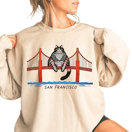Ryan Gosling B Kliban Cat San Francisco Golden Gate Shirt, Golden Gate Bridge Cat Shirt