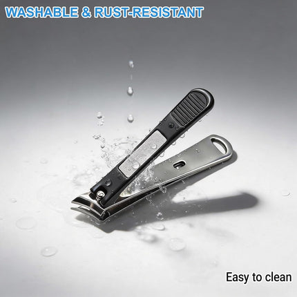 Upgraded Slanted Ingrown Toenail Clippers for Men Women Seniors, Sharp Stainless Steel Curved Toe Trim Nail Clippers with File for Thick Nails, Angled Nail Cutter Trimmers Fingernail Clipper