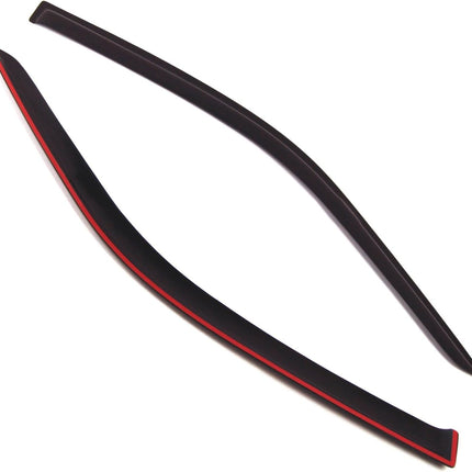 Tuningpros WD2-213 Dark Smoke 2 Pcs Set Window Visor (Outside Mount) Deflector Rain Guard Compatible with 1994-1997 Honda Accord Coupe