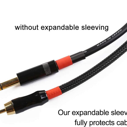25ft - 1/2 inch PET Expandable Braided Sleeving – Black – Alex Tech Braided Cable Sleeve