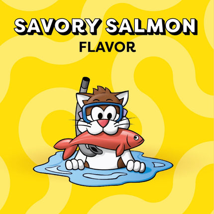Temptations Cat Treats Classic Crunchy and Soft Cat Treats, Savory Salmon Flavor, 3 oz. Pouches (Pack of 12)
