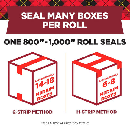 Scotch Secure Seal Ultra Clear Packaging Tape, 6 Rolls Clear Packing Tape for Lighter Shipping Boxes, 1.88 in x 50 yd, Transparent Carton Sealing Tape for Shipping, Mailing, Moving and Storage Boxes