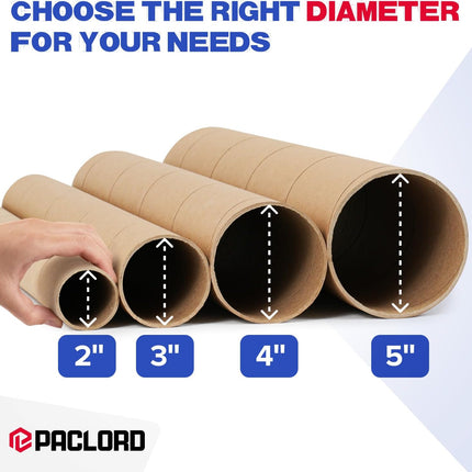 5" x 48" Reinforced Kraft Paper Mailing Tube, Pack of 1 Tube with 2 Caps – Secure USPS Approved – Cardboard Poster Mailer for Shipping and Storing of Prints, Artwork, Posters, or Documents