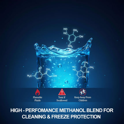 ABRO Windshield Washer Concentrate - 473ml, 2-in-1 All-Season Cleaner & Anti-Freeze, Up to -25°F (-31.5°C) Freeze Protection, Streak-Free Cleaning, Bug and Tar Removal