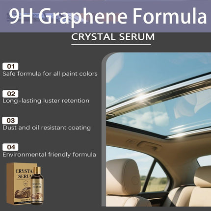 100ml PTZ Cristal Serum – Advanced Graphene Ceramic Coating for Cars | 9H Graphene, Ultimate Quick Effect Car Coating Spray for Shine & Protection, Nano Coat Restore for Paint, Glass & Wheel (2PCS)