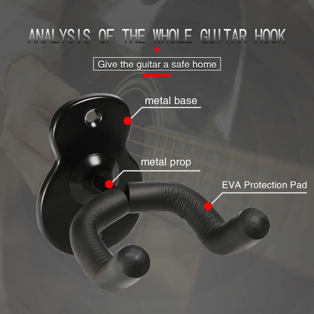 Guitar Hanger Guitar Wall Mount Holder Hook Stand, String Instruments Wall Hangers Stands Holders Hooks - photo 2