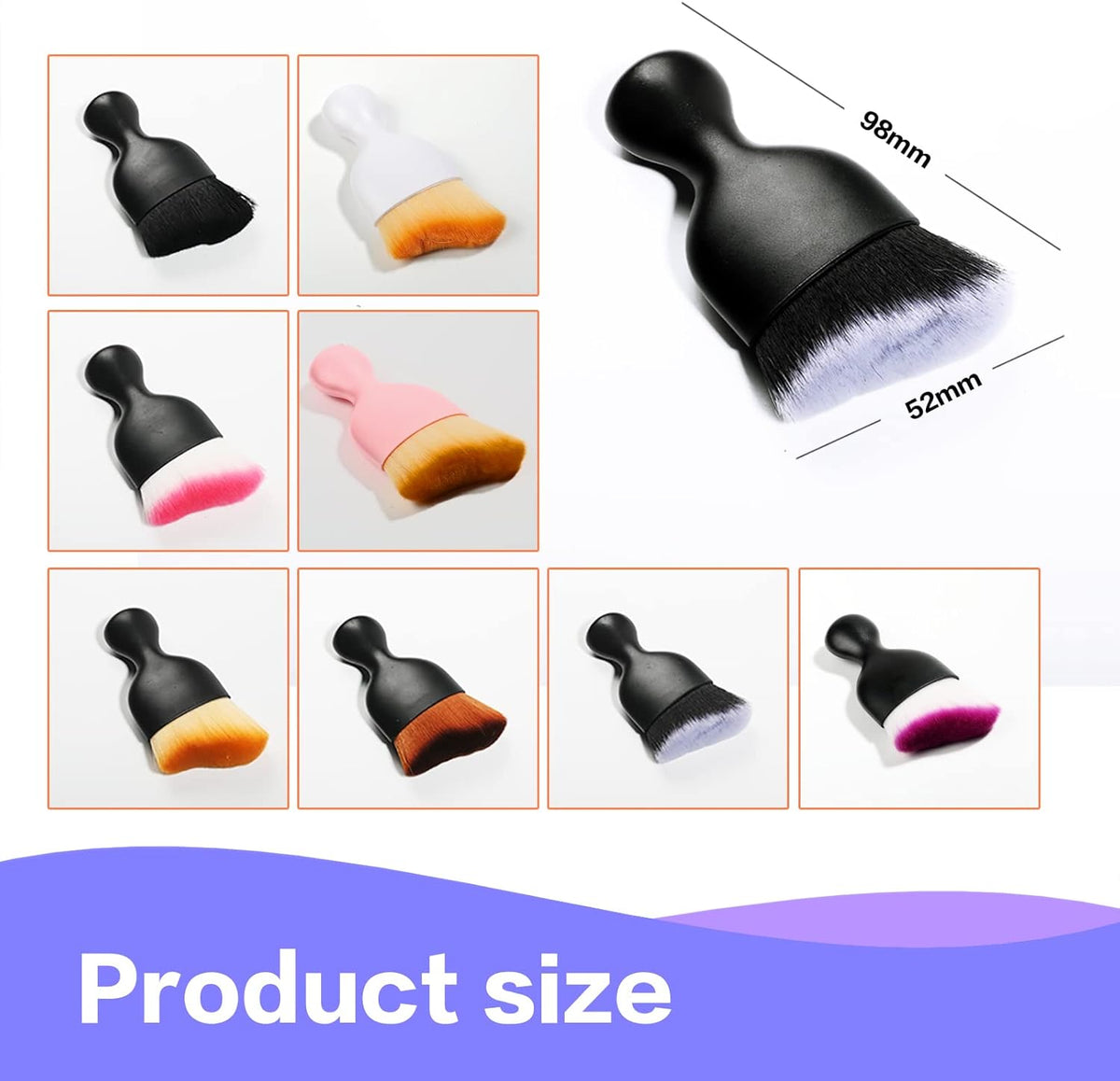 Black Soft Bristle Car Interior Detailing Brush - photo 4