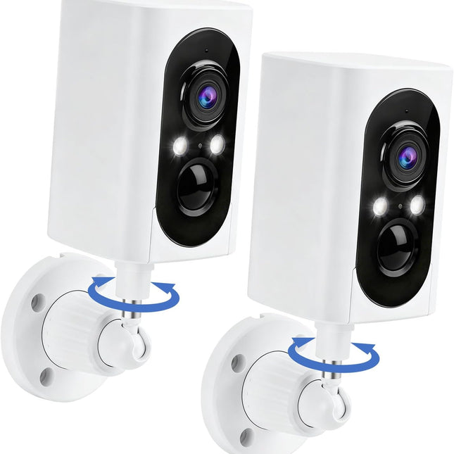 Security Cameras Wireless Outdoor 355° Pan Rotating 2K Color Night Vision
