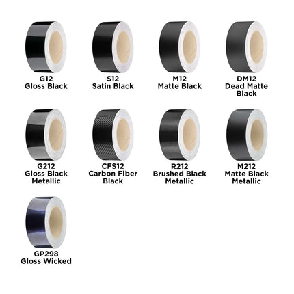 2 inchesx25 Feet Gloss Black Vinyl Wrap Kit for Black Out Chrome Delete Made from Genuine 3M 2080 Film Window Trim Door Trim