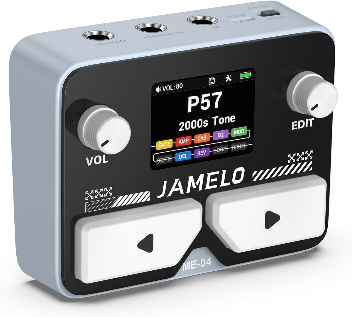 Pocket Guitar Multi Effects Pedal in Gray