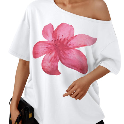Tops de Hombros Descubiertos para Mujer, Camisetas de Verano Oversized 2026