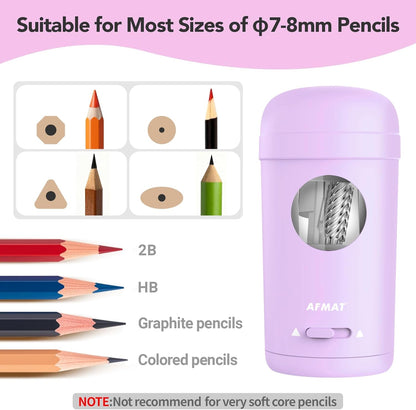 Purple Fully Automatic Electric Pencil Sharpener for 7-8mm Pencils - photo 3