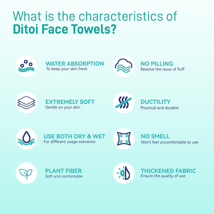Face Towels, 10"×12" Disposable Face Towel, Face Towelettes XL, Ultra Soft Makeup Remover Dry Wipes, Thick Face Towel for Travel, 45 Count (3 Pack)