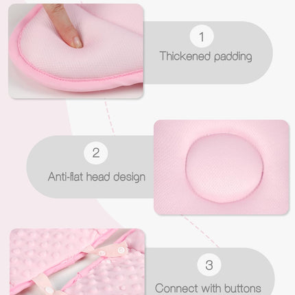 Infant Car Seat Insert with 2 Headrest for Doona|Graco, Thickened Baby Car Seat Head Support for Newborn, Reveable Baby Car Seat Cushion for Side Impact Protection, Pink